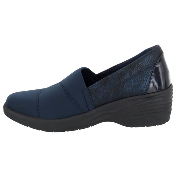 NIB Navy Blue SoLite Easy Street Womens Solo Loafers SlipOn Comfort Size 12 B - Picture 4 of 5